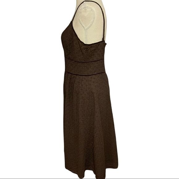 Michael Kors Brown Eyelet Spaghetti Strap Dress Size 12 - Picture 3 of 14